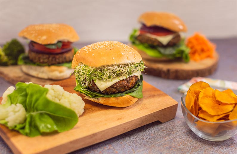 Hamburguesas vegetarianas para niños melindrosos